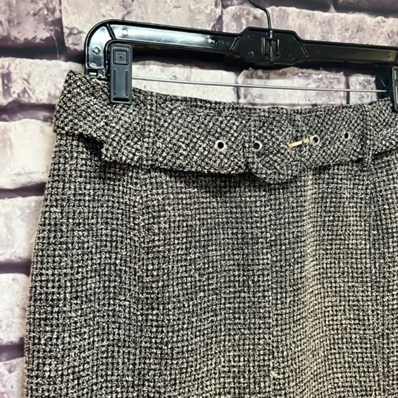 Outfit Petite Black & Ivory Fully Lined Skirt Size 8P - Picture 2 of 8